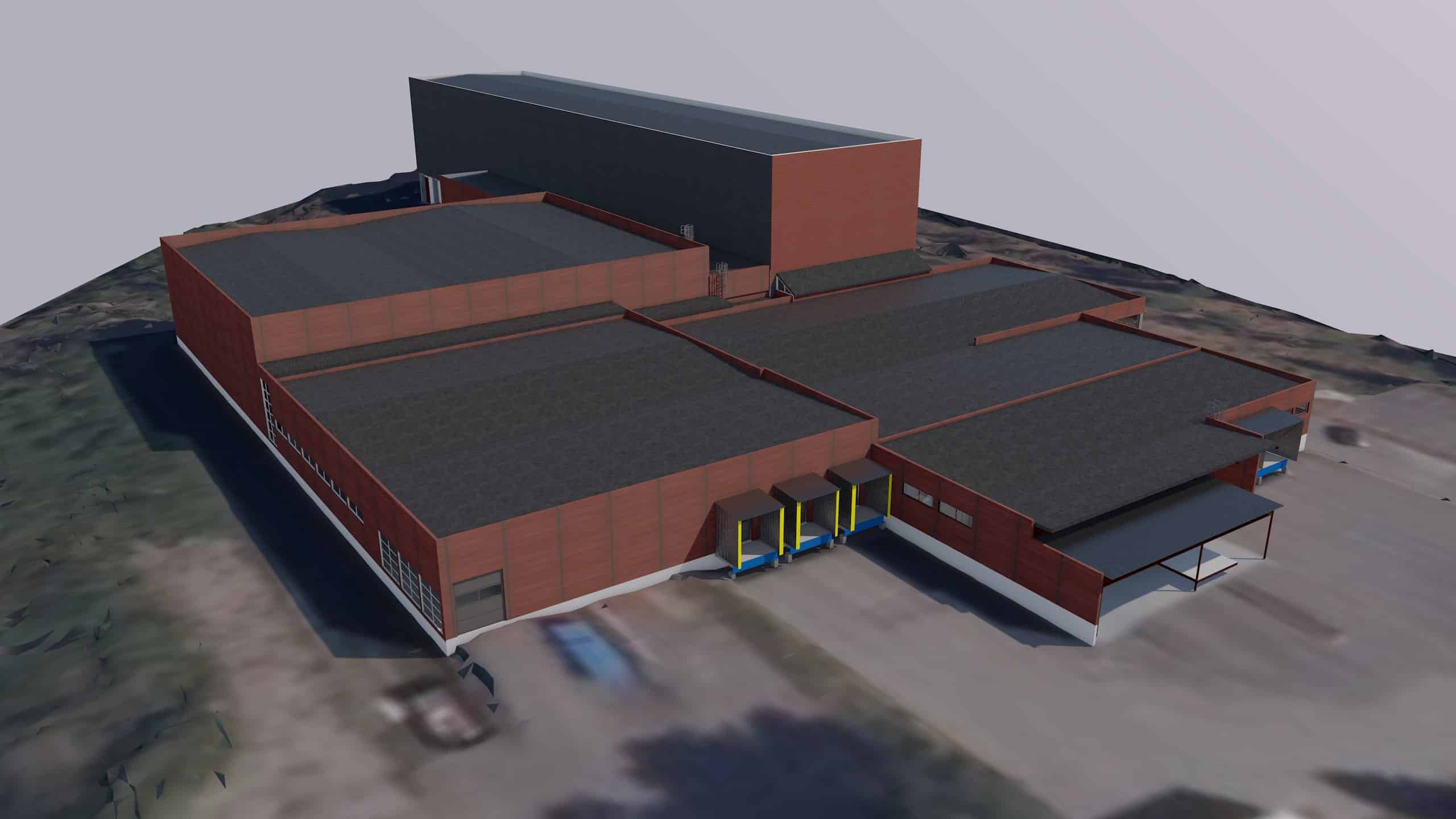 Lagerbygg 3d modell